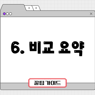 6. 비교 요약