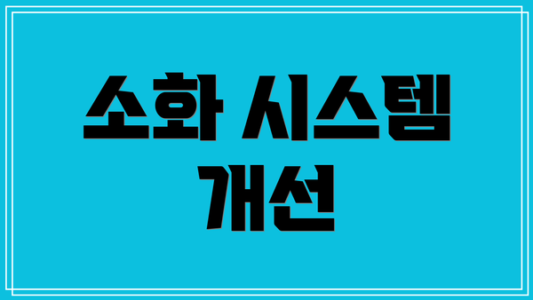 소화 시스템 개선