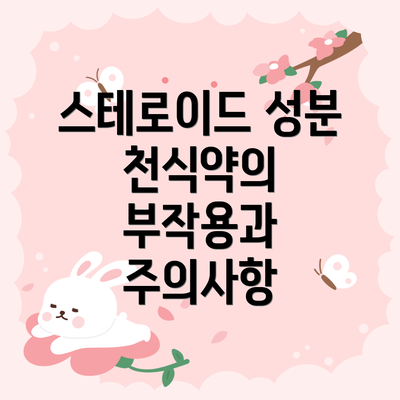 스테로이드 성분 천식약의 부작용과 주의사항