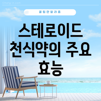 스테로이드 천식약의 주요 효능