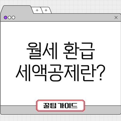 월세 환급 세액공제란?