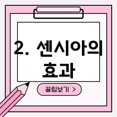2. 센시아의 효과