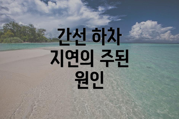 간선 하차 지연의 주된 원인