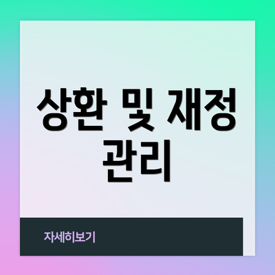 상환 및 재정 관리