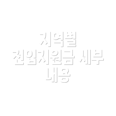 지역별 전입지원금 세부 내용