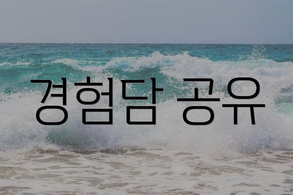 경험담 공유