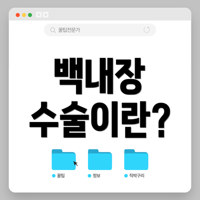 백내장 수술이란?