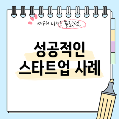 성공적인 스타트업 사례