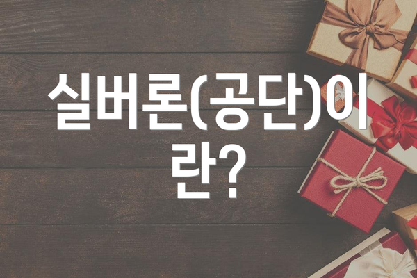 실버론(공단)이란?