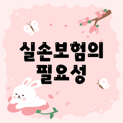 실손보험의 필요성