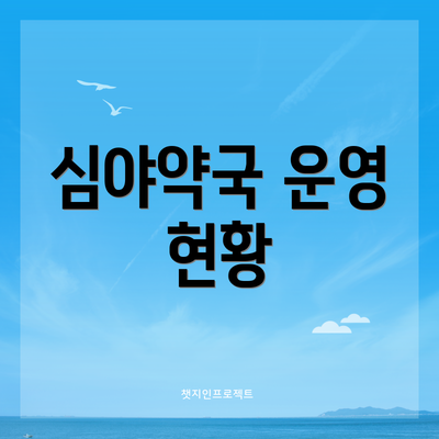 심야약국 운영 현황