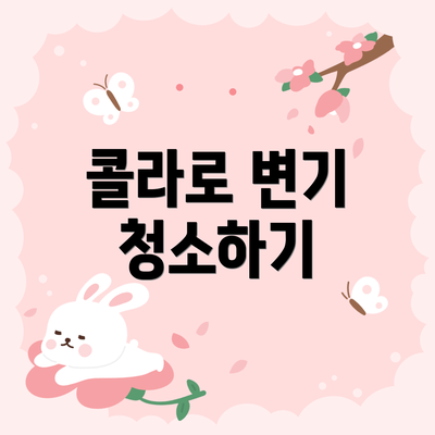 콜라로 변기 청소하기