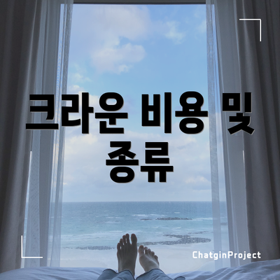 크라운 비용 및 종류