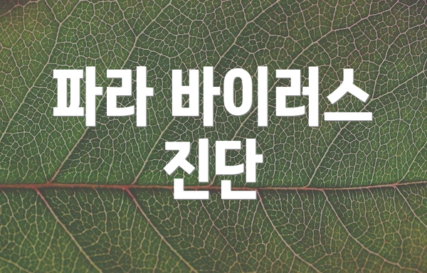 파라 바이러스 진단