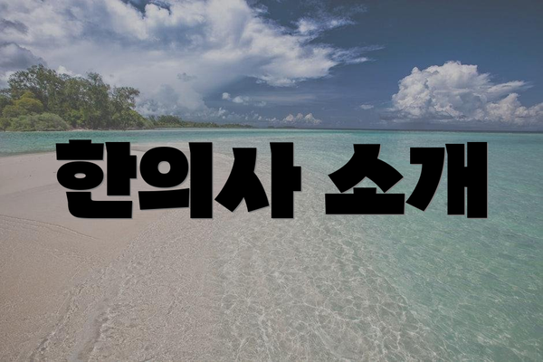 한의사 소개