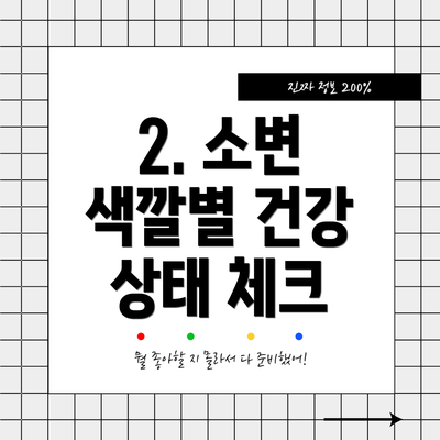 2. 소변 색깔별 건강 상태 체크