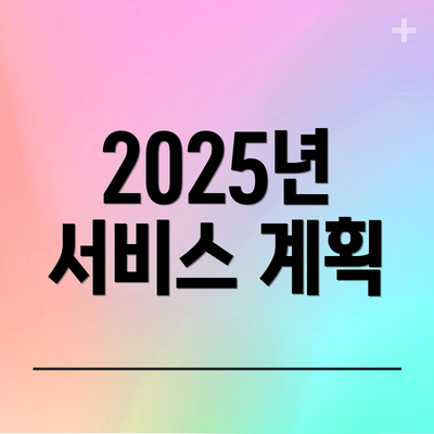 2025년 서비스 계획