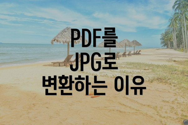 PDF를 JPG로 변환하는 이유
