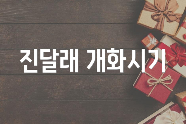 진달래 개화시기