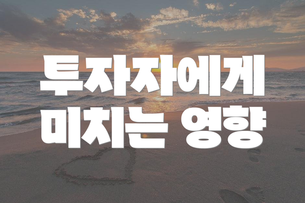 투자자에게 미치는 영향